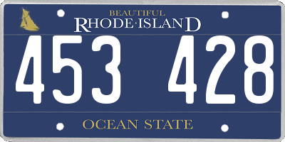 RI license plate 453428