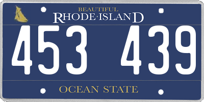 RI license plate 453439