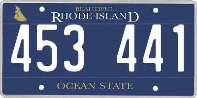 RI license plate 453441