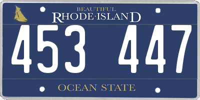 RI license plate 453447