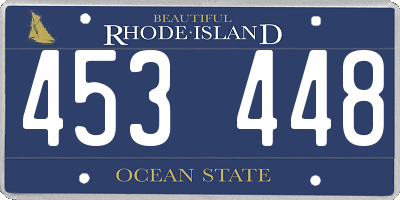 RI license plate 453448