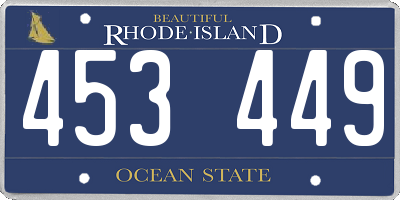 RI license plate 453449
