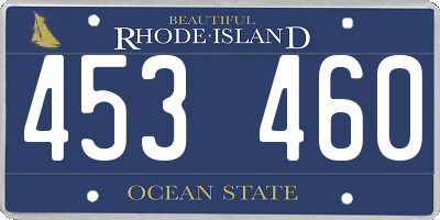 RI license plate 453460