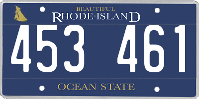 RI license plate 453461