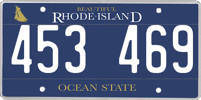 RI license plate 453469