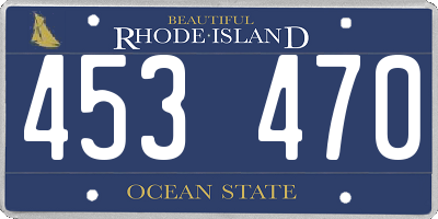 RI license plate 453470