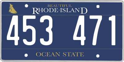 RI license plate 453471