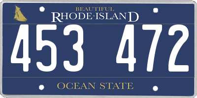 RI license plate 453472