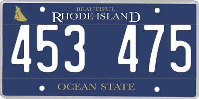 RI license plate 453475