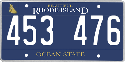 RI license plate 453476