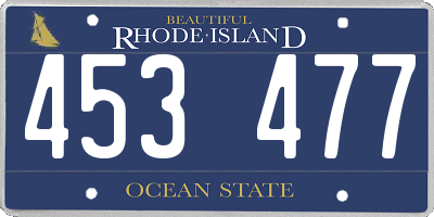 RI license plate 453477