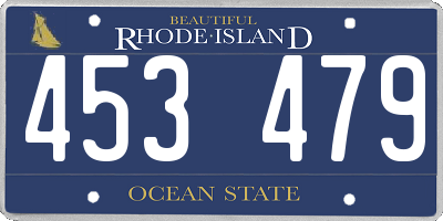 RI license plate 453479