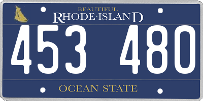 RI license plate 453480