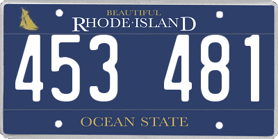 RI license plate 453481