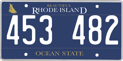 RI license plate 453482