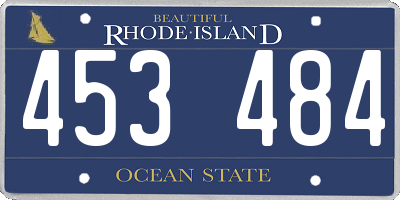 RI license plate 453484