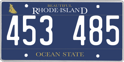 RI license plate 453485