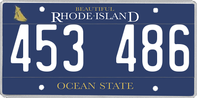 RI license plate 453486