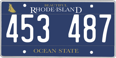RI license plate 453487
