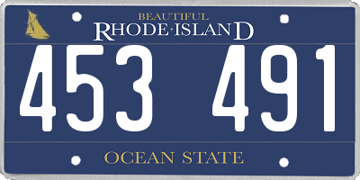 RI license plate 453491