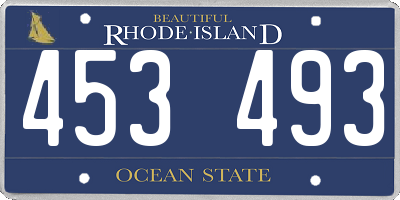 RI license plate 453493