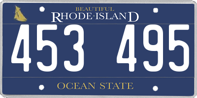 RI license plate 453495