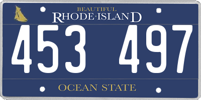 RI license plate 453497