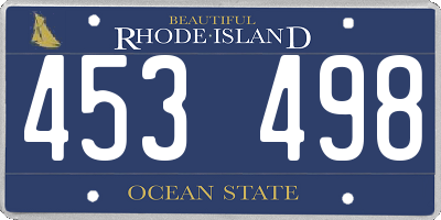 RI license plate 453498