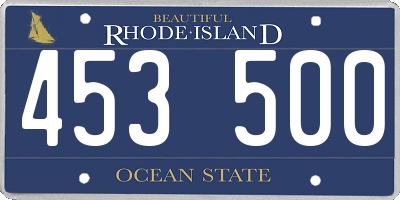 RI license plate 453500