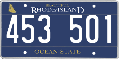 RI license plate 453501