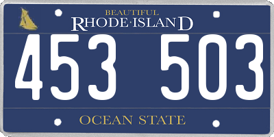 RI license plate 453503