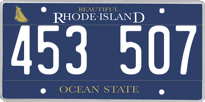 RI license plate 453507