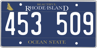 RI license plate 453509