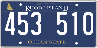 RI license plate 453510