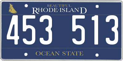 RI license plate 453513
