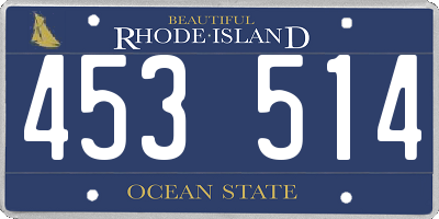 RI license plate 453514