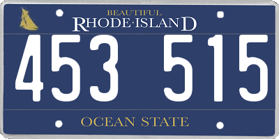 RI license plate 453515
