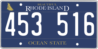 RI license plate 453516