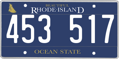 RI license plate 453517