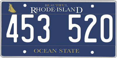 RI license plate 453520