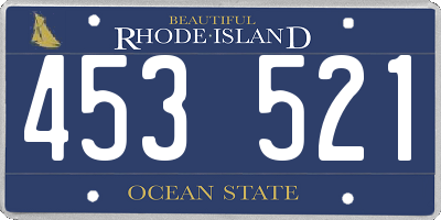 RI license plate 453521