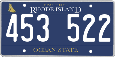 RI license plate 453522
