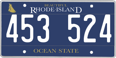 RI license plate 453524