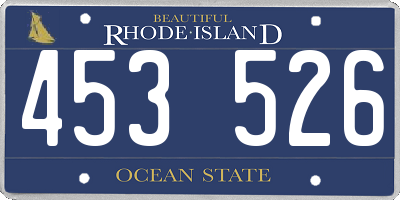 RI license plate 453526