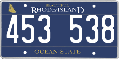 RI license plate 453538