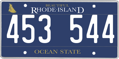 RI license plate 453544
