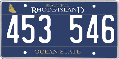 RI license plate 453546
