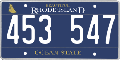 RI license plate 453547