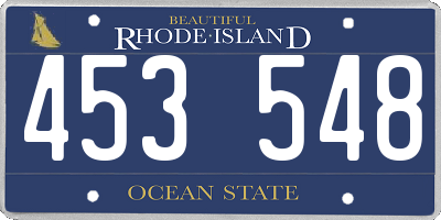 RI license plate 453548