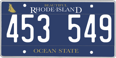 RI license plate 453549